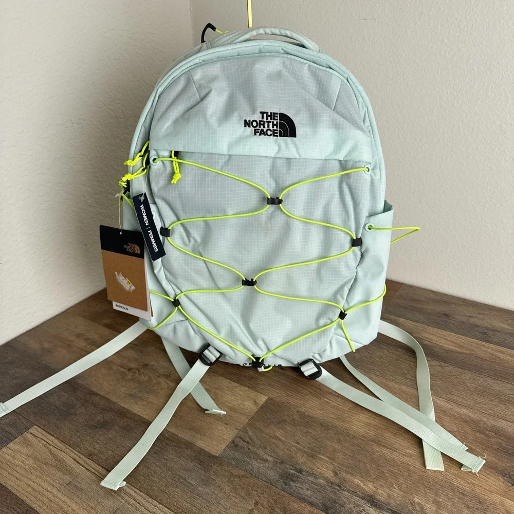 The North Face Borealis 27L Backpack Mint Green Neon Yellow NWT